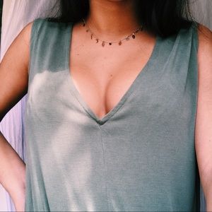 URBAN OUTFITTERS GREEN ROMPER